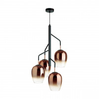 Подвесной светильник Palta Odeon Light 4*60W E27 медь/черный 4760/4