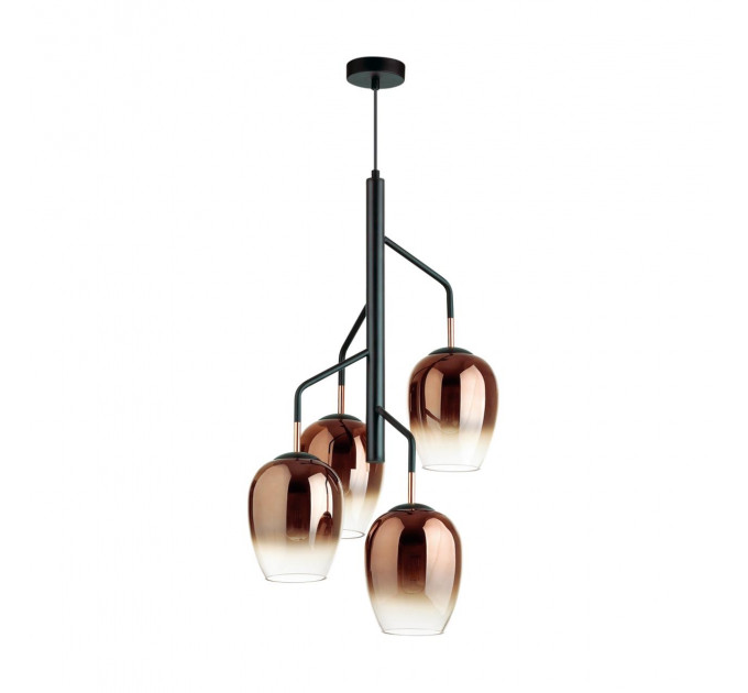 Подвесной светильник Palta Odeon Light 4*60W E27 медь/черный 4760/4
