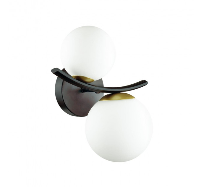 Настенное бра Dino Odeon Light 2*40W Е14 белый/черный 4267/2W