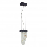 5438/12L HIGHTECH ODL_EX25 101 черный/металл/ смола под алебастр /акрил Подвес LED 12W 3000K 1489Лм FOROS