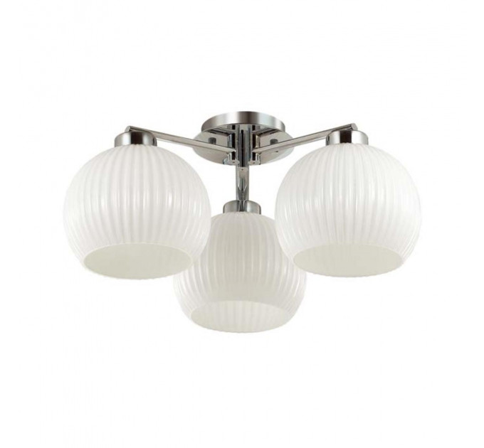 Потолочная люстра Micca Odeon Light 3*60W Е27 хром/белый 3971/3C