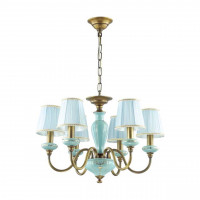 Подвесная люстра Marea Odeon Light 6*40W Е14 бирюза 3948/6