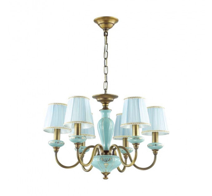 Подвесная люстра Marea Odeon Light 6*40W Е14 бирюза 3948/6