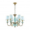 Подвесная люстра Marea Odeon Light 6*40W Е14 бирюза 3948/6