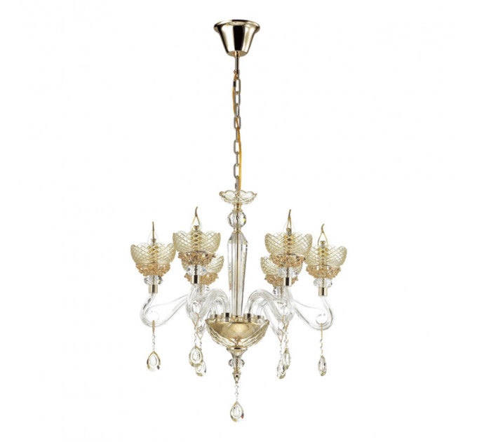 Подвесная люстра Dorata Odeon Light 6*40W Е14 шампань 3999/6