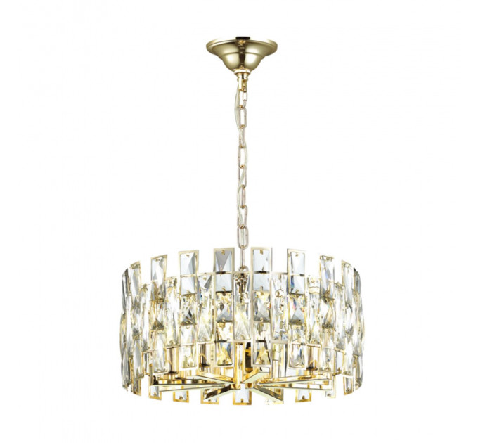 Подвесная люстра Diora Odeon Light 8*40W Е14 золото/хрусталь 4121/8