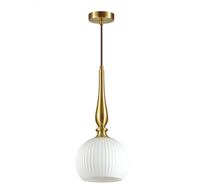 Подвесной светильник Runga Odeon Light 1*60W Е27 бронза/белый 4767/1