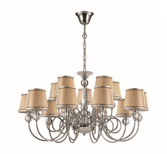 Подвесная люстра Molinari Odeon Light 15*40W Е14 хром/беж 3945/15
