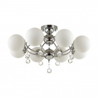Потолочная люстра Jolly Odeon Light 8*60W Е27 хром/белый 3953/8C
