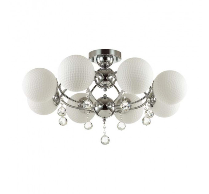 Потолочная люстра Jolly Odeon Light 8*60W Е27 хром/белый 3953/8C