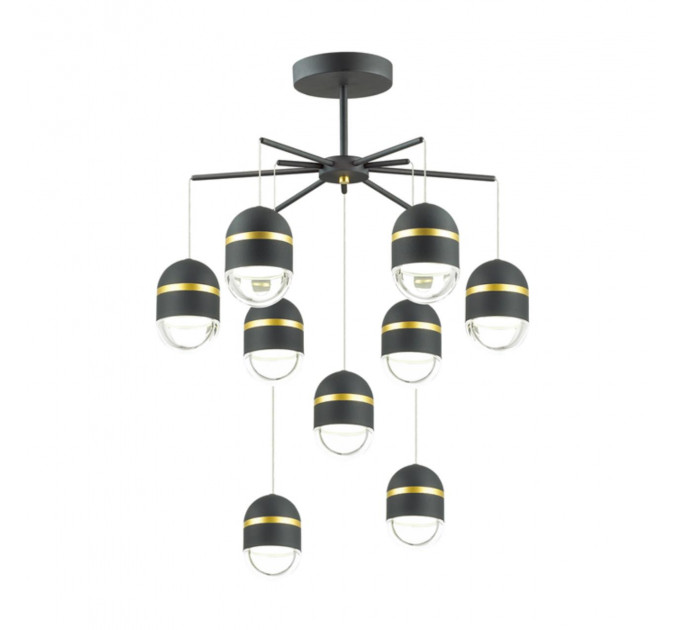 Подвесная люстра Minion Odeon Light LED 45W черный/золото 4118/45CL