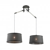 Подвесной светильник Loka Odeon Light 2*15W Е27 хром/черный 4159/2