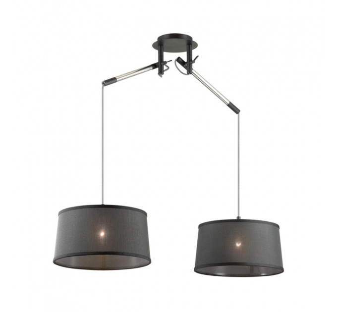 Подвесной светильник Loka Odeon Light 2*15W Е27 хром/черный 4159/2