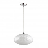 Подвесной светильник Astea Odeon Light 1*60W E27 белый/хром 4748/1