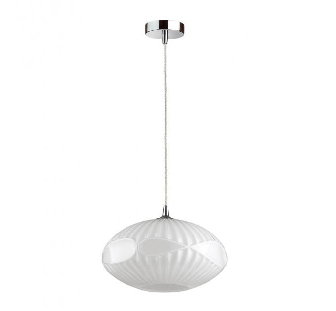 Подвесной светильник Astea Odeon Light 1*60W E27 белый/хром 4748/1