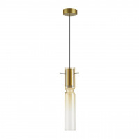 5058/5LA PENDANT ODL24 323 золотой/янтарный/металл/стекло Подвес LED 5W 3000K SCROW