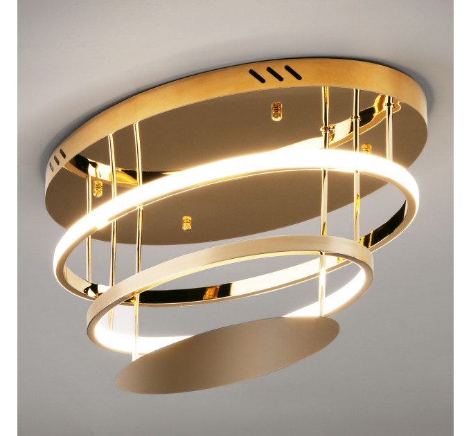 Потолочная LED-люстра Chic Eurosvet 67W золото  пульт 90160/2