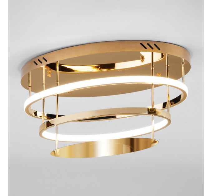 Потолочная LED-люстра Chic Eurosvet 67W золото  пульт 90160/2