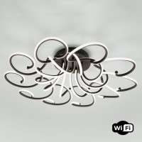 Потолочная люстра Smart Floret Eurosvet Wi-Fi 90236/10 чёрный кофе