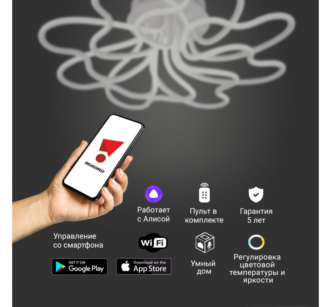 Потолочная люстра Smart Floret Eurosvet Wi-Fi 90235/8 белый