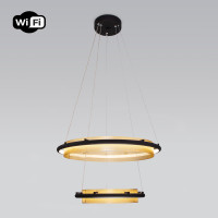 Подвесной светильник с управлением по Wi-Fi 90241/2 черный/ золото Smart