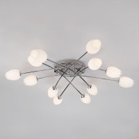 Потолочная люстра Tulip Eurosvet 12*40W G9 хром/белый 30135