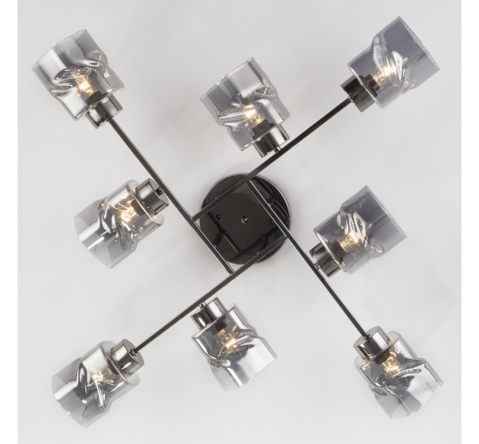 Потолочная люстра Hilari Eurosvet 8*40W Е27 дымчатый 30165/8