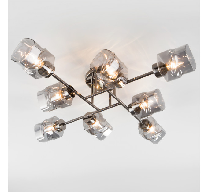 Потолочная люстра Hilari Eurosvet 8*40W Е27 дымчатый 30165/8
