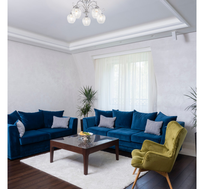 Потолочная люстра Benita Eurosvet 5*60W Е27 хром 30142/5