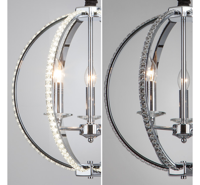 Подвесная люстра Atlas Bogates Led подсветка. пульт хром 426/3