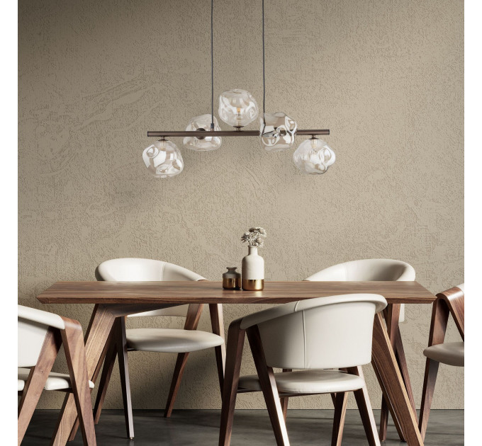Подвесной светильник со стеклянными плафонами 11026 Lava Brown