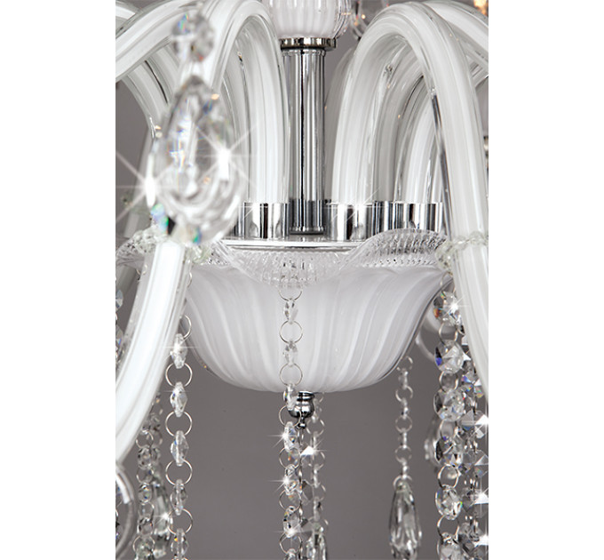 Подвесная люстра Albertina Bogates 15*60W E14 хром/хрусталь 125/10+5