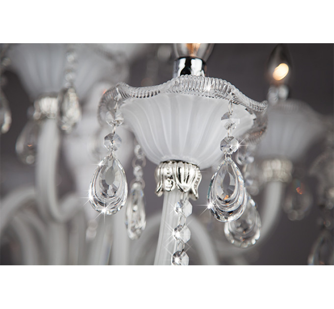 Подвесная люстра Albertina Bogates 15*60W E14 хром/хрусталь 125/10+5
