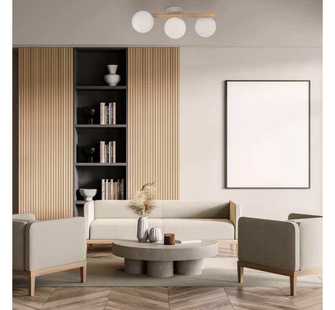 Потолочный светильник со стеклянными плафонами 5768 Estera Wood