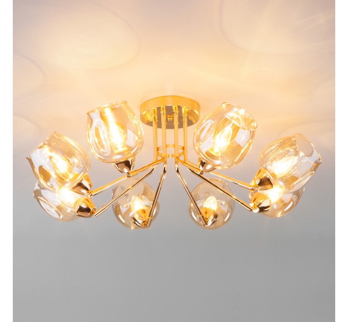 Потолочная люстра Marci Eurosvet 8*40W Е27 золото 30164/8