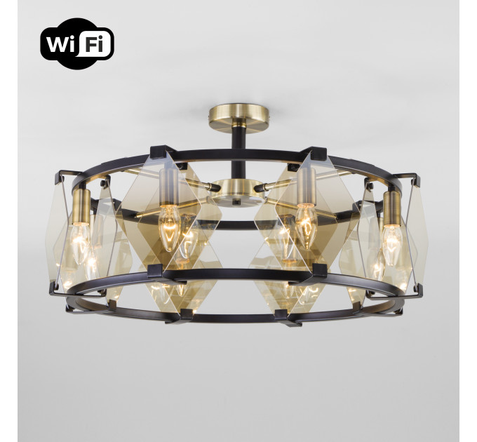 Потолочная люстра с управлением по Wi-Fi 60126/8 черный Smart (60116/8)