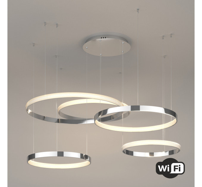 Подвесной LED-светильник Smart Posh Eurosvet Wi-Fi хром 90275/5