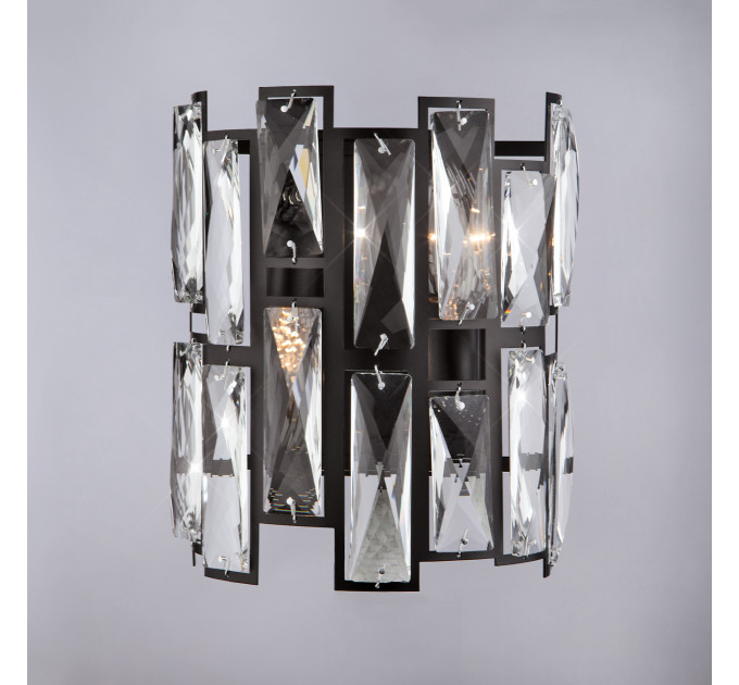 Настенный светильник Frammenti Bogates 2*60W E14 черный/хрусталь 275/2