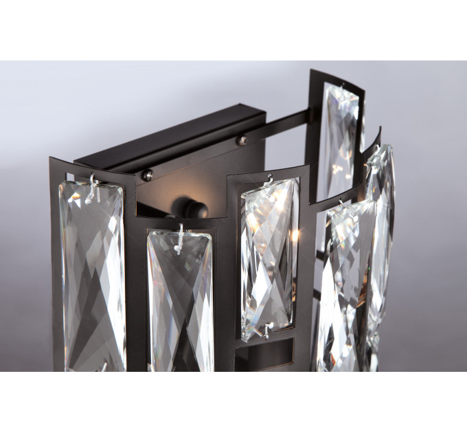Настенный светильник Frammenti Bogates 2*60W E14 черный/хрусталь 275/2