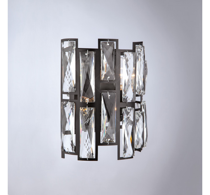 Настенный светильник Frammenti Bogates 2*60W E14 черный/хрусталь 275/2