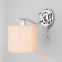 Настенное бра Shantel Eurosvet 1*40W Е14 хром/бежевый 60111/1