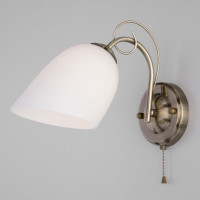 Настенное бра Stefanie Eurosvet 1*60W Е27 бронза/белый 30107/1