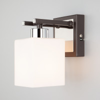 Настенное бра Devis Eurosvet 1*60W Е14 темное дерево/белый 70018/1