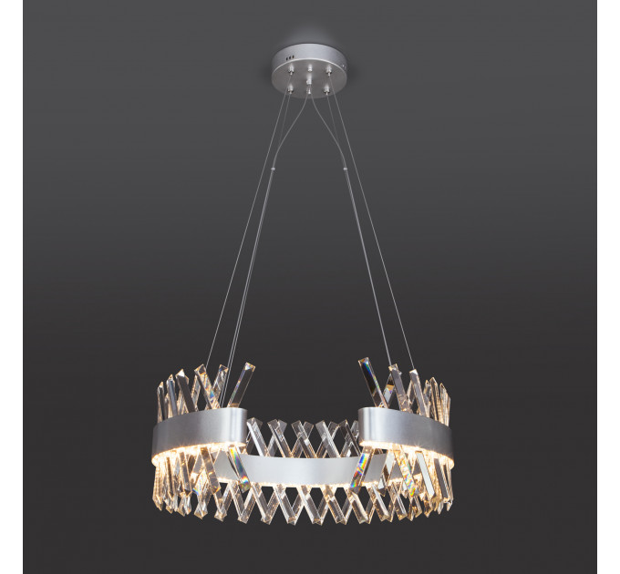 Подвесная LED-люстра Parete Bogates пульт серебро/хрусталь 432/1