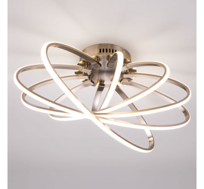 Потолочная LED-люстра Evia Eurosvet 95W сатин/никель 90100/5