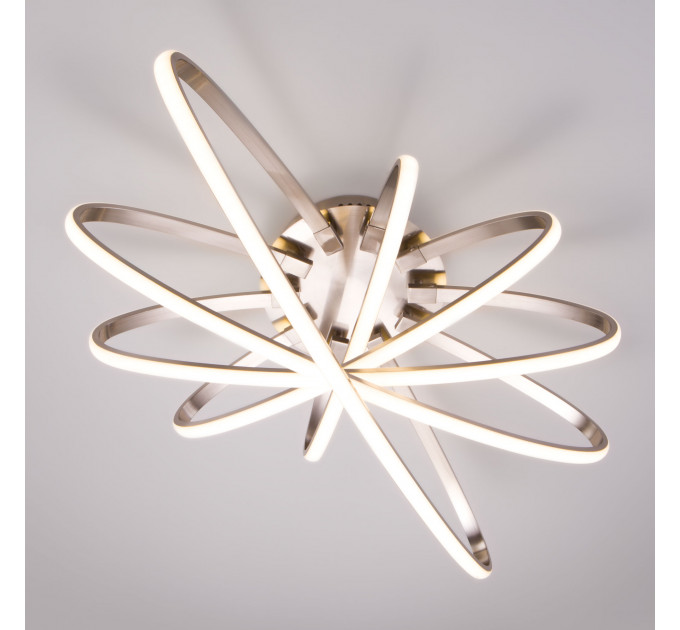 Потолочная LED-люстра Evia Eurosvet 95W сатин/никель 90100/5