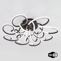 Потолочная люстра Smart Floret Eurosvet Wi-Fi 90236/8 чёрный кофе