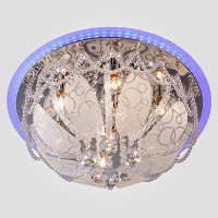 Потолочная люстра Disco Eurosvet 8*60W Е14 хром/хрусталь  пульт 80100/8