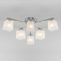 Потолочная люстра Delfi Eurosvet 6*40W Е27 хром/белый 30162/6