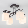Потолочная люстра Devis Eurosvet 4*60W Е14 темное дерево/белый 70018/4